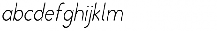 Rondell UltraLight Italic Font LOWERCASE