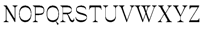 Ronders Reverse Contrast Ronders Regular Font UPPERCASE