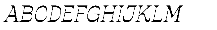 Ronders Reverse Contrast Ronders Slant Regular Font UPPERCASE