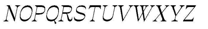 Ronders Reverse Contrast Ronders Slant Regular Font UPPERCASE