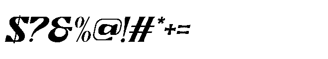 Ronikel Italic Font OTHER CHARS