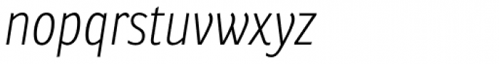 Ronnia Cond Thin Italic Font LOWERCASE