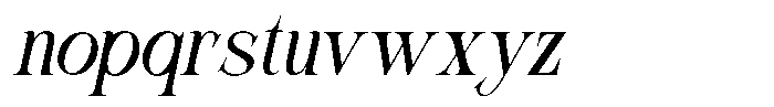 Rook Castle Oblique Font LOWERCASE