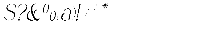 Roowgen Italic Font OTHER CHARS