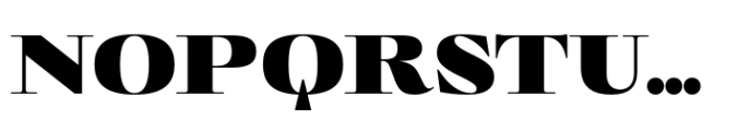 Roqo Extra Bold Wide Display Font UPPERCASE