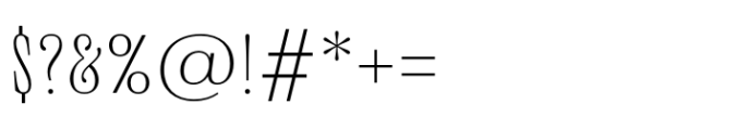Roqo Extra Light Narrow Text Font OTHER CHARS