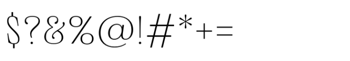 Roqo Extra Light Text Font OTHER CHARS