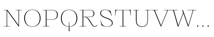 Roqo Extra Light Wide Display Font UPPERCASE