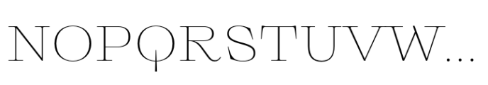 Roqo Extra Light Wide Display Font LOWERCASE