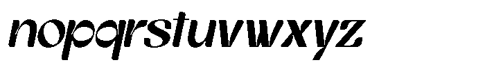 Rorane Italic Font LOWERCASE