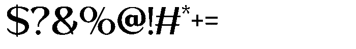 Rorenza Regular Font OTHER CHARS