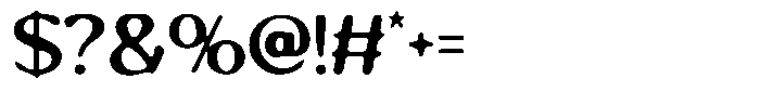 Rorenza Rough Font OTHER CHARS