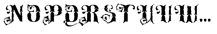 Rosavello Rough Font UPPERCASE