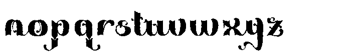 Rosavello Rough Font LOWERCASE