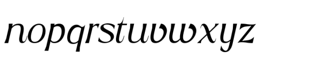 Roscha Extra Light Italic Font LOWERCASE