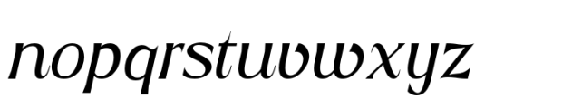 Roscha Light Italic Font LOWERCASE