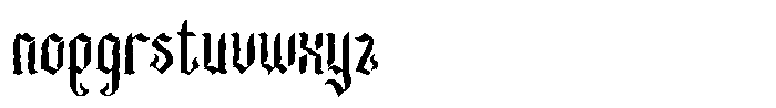 Roseartuk Rough Font LOWERCASE