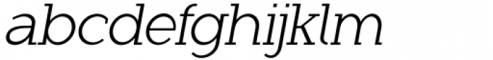 Roseau Slab Light Oblique Font LOWERCASE