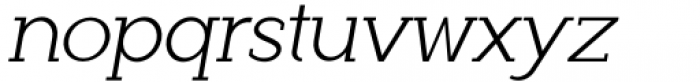 Roseau Slab Light Oblique Font LOWERCASE