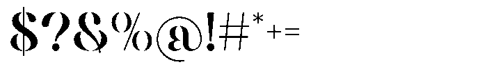 Rosena Bold Stencil Font OTHER CHARS