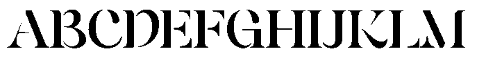 Rosena Bold Stencil Font UPPERCASE