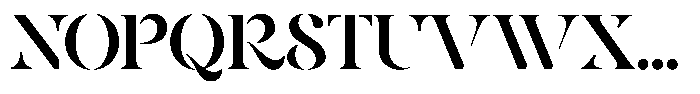 Rosena Bold Stencil Font UPPERCASE
