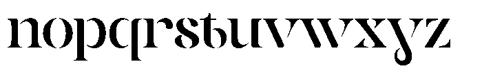 Rosena Bold Stencil Font LOWERCASE