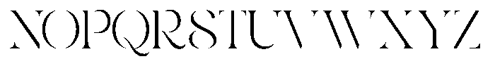Rosena Stencil Font UPPERCASE