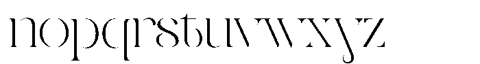 Rosena Stencil Font LOWERCASE