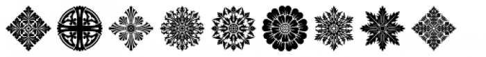 Rosette Ornaments Font LOWERCASE