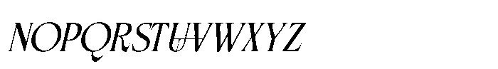 Rosevine Oblique Font LOWERCASE