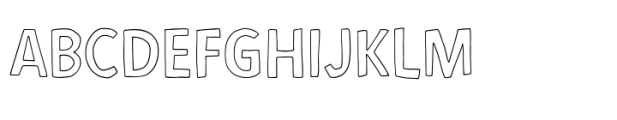 Rosey Charm Outline Font UPPERCASE