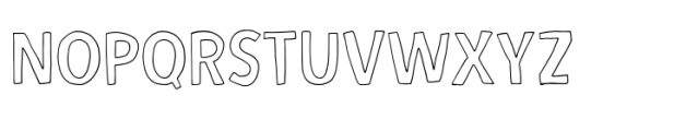 Rosey Charm Outline Font LOWERCASE