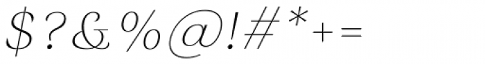 Rossanova Thin Italic Font OTHER CHARS
