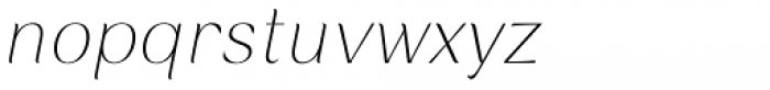 Rossanova Thin Italic Font LOWERCASE