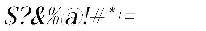 Rosse Merona  Italic Italic Font OTHER CHARS