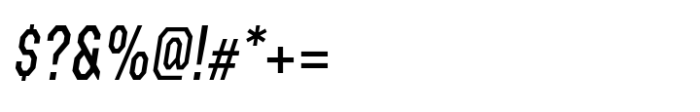 Rosterball Condensed Oblique Font OTHER CHARS