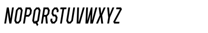 Rosterball Condensed Oblique Font UPPERCASE