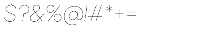 Rothek Hairline Italic Font OTHER CHARS