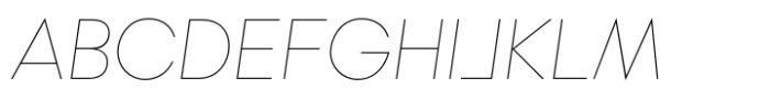 Rothek Hairline Italic Font UPPERCASE