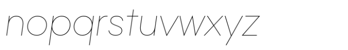 Rothek Hairline Italic Font LOWERCASE