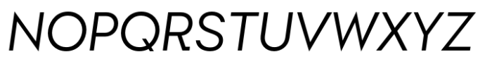 Rothek Norm Italic Font UPPERCASE