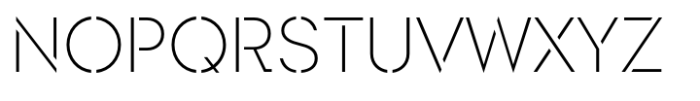 Rothek Stencil Ex Light Font UPPERCASE