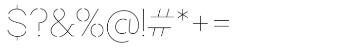 Rothek Stencil Hairline Font OTHER CHARS
