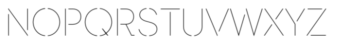 Rothek Stencil Hairline Font UPPERCASE