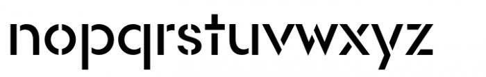 Rothek Stencil Medium Font LOWERCASE