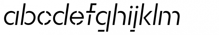 Rothek Stencil Normal Italic Font LOWERCASE