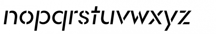 Rothek Stencil Regular Italic Font LOWERCASE