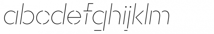 Rothek Stencil Thin Italic Font LOWERCASE