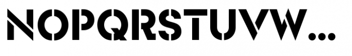 Rothek Stencil Variable Font UPPERCASE